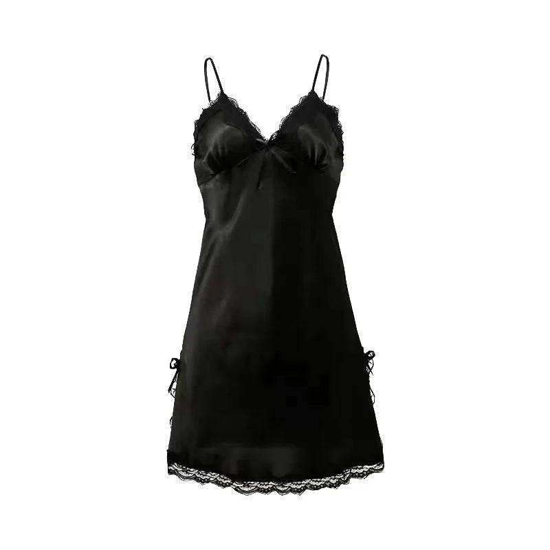 Lace Silk Suspender Sexy Nightdress